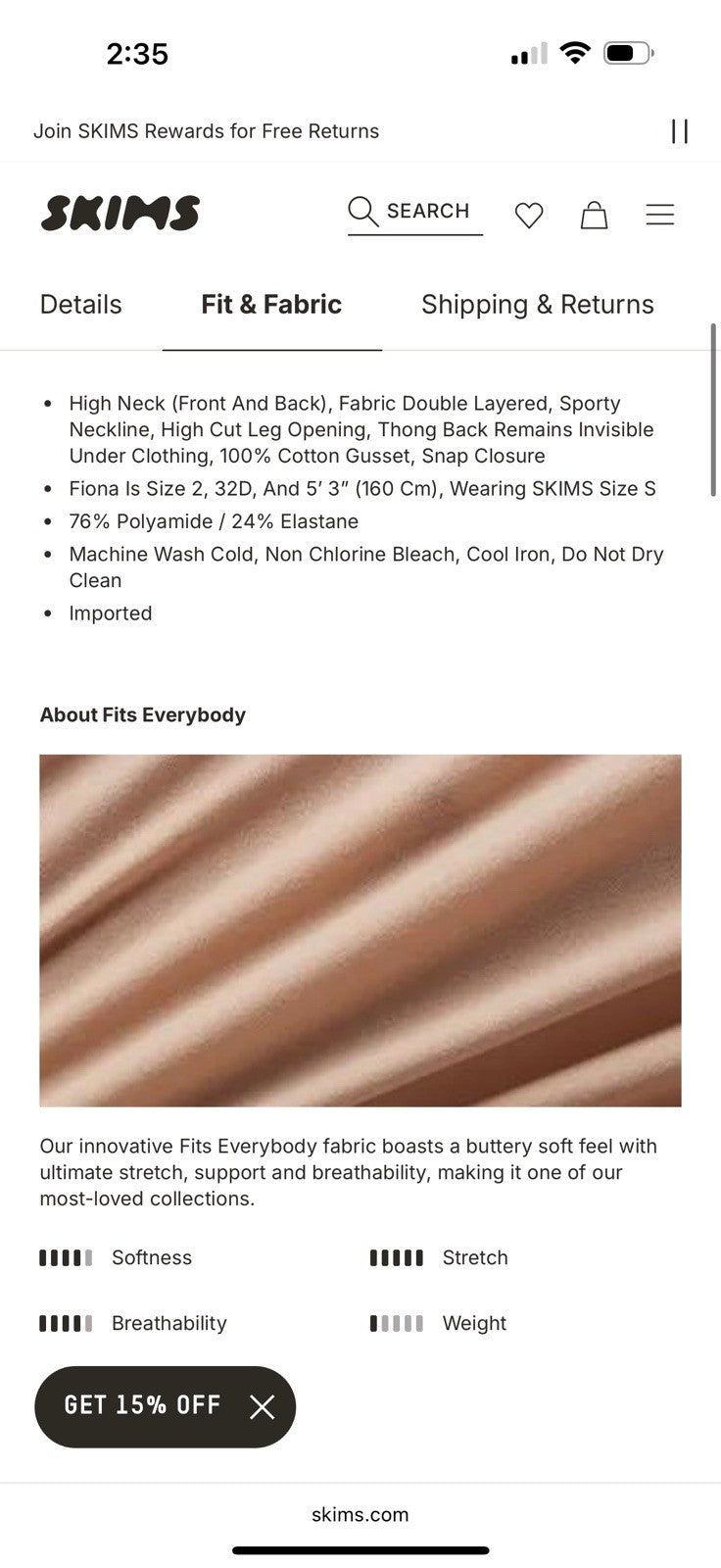 Skims High-Neck Bodysuit Black XXS | Wireless Underwire, Polyamide/Elastane