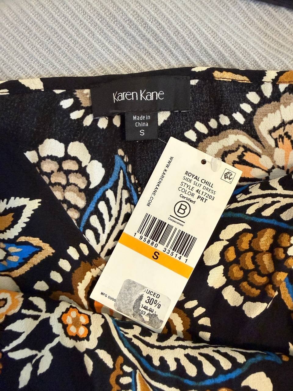 Karen Kane Floral Sleeveless Crepe Midi Dress Multicolor S NWT $148
