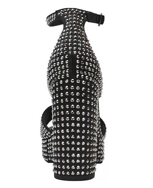 Wild Pair Hanalaur Embellished Sandals Black Bling 7.5M Man‑Made $89.90 NWB