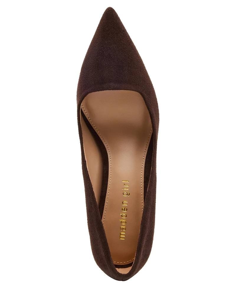Madden Girl Dark Brown Fabric Pointed Toe Pumps 7.5 New in Box MSRP $59
