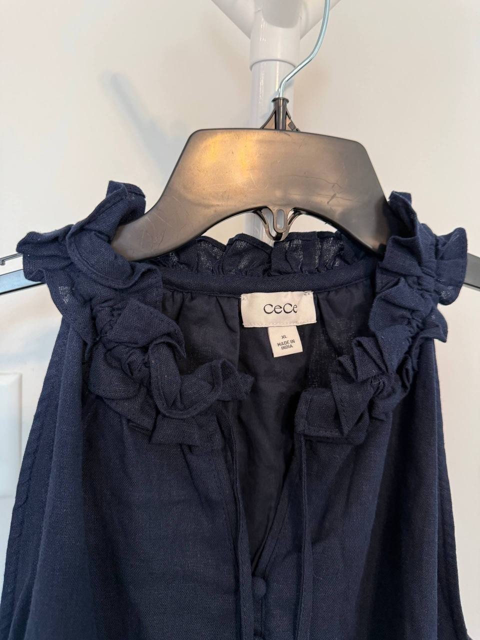 CeCe Sleeveless Split‑Neck Tiered Dress – Size XL – NWT – $99