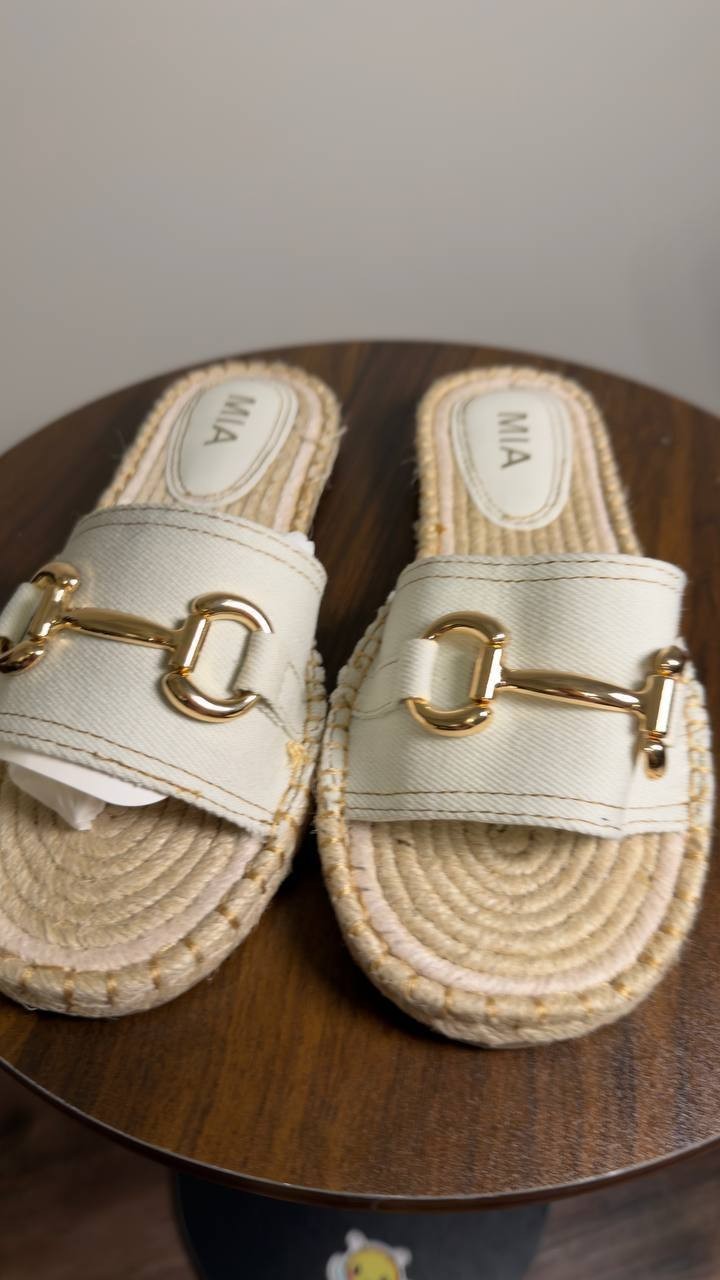 MIA  Espadrille Sandals  Bone  9M  New  $70