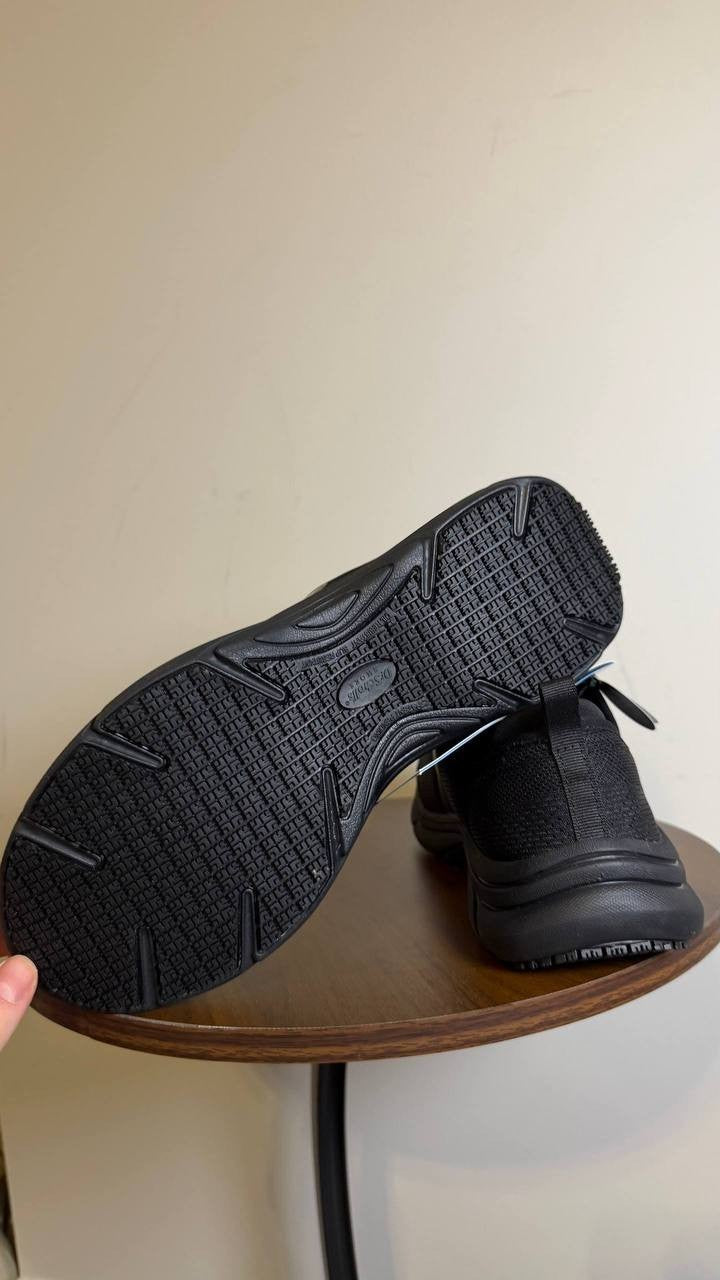 Dr. Scholl’s Black Textile Slip‑On Work Shoes 9M NIB $65