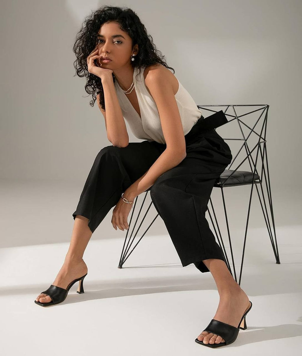 Modatope Slide Dress Sandals Black 8.5 New $45.00