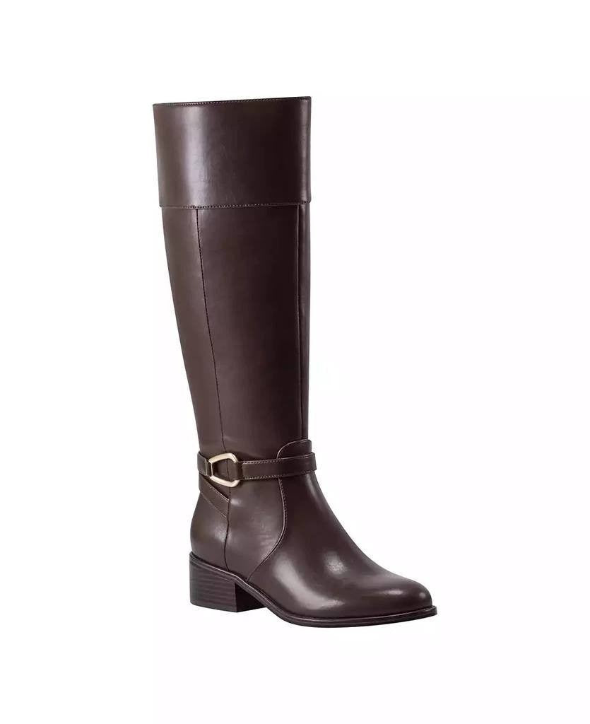 Bandolino Dennie Women’s Knee High Riding Boots Dark Brown 10M Synthetic $139 NW