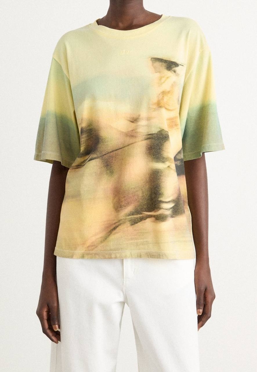 BOSS Print T‑Shirt Pastel Yellow L NWT $79