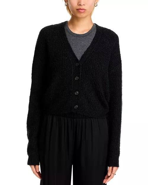 ATM Bouclé Button-Front Cardigan – Black – Size L/G – NWT – $295