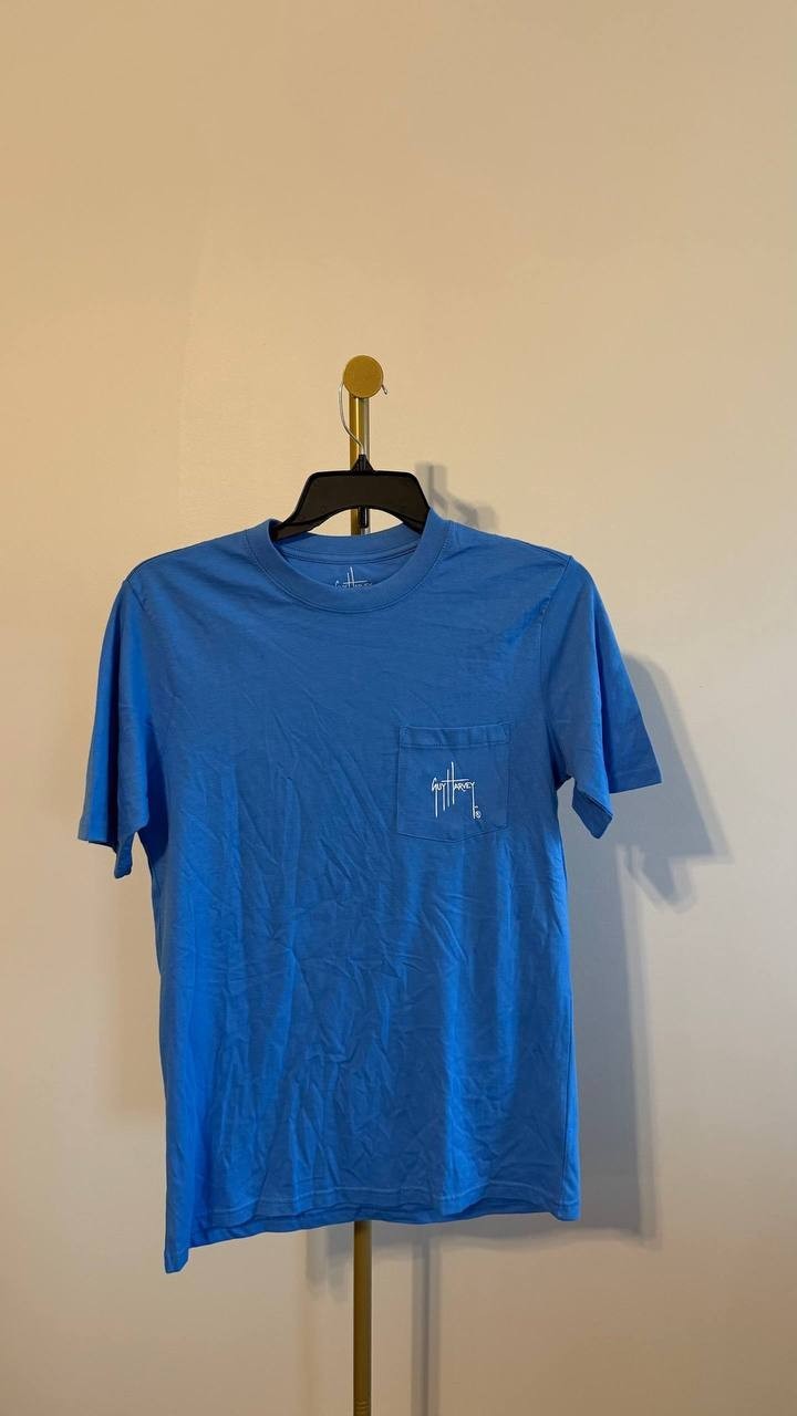 Guy Harvey Men’s Southbound Sails Graphic Pocket T‑Shirt White S/P $28 NWOT