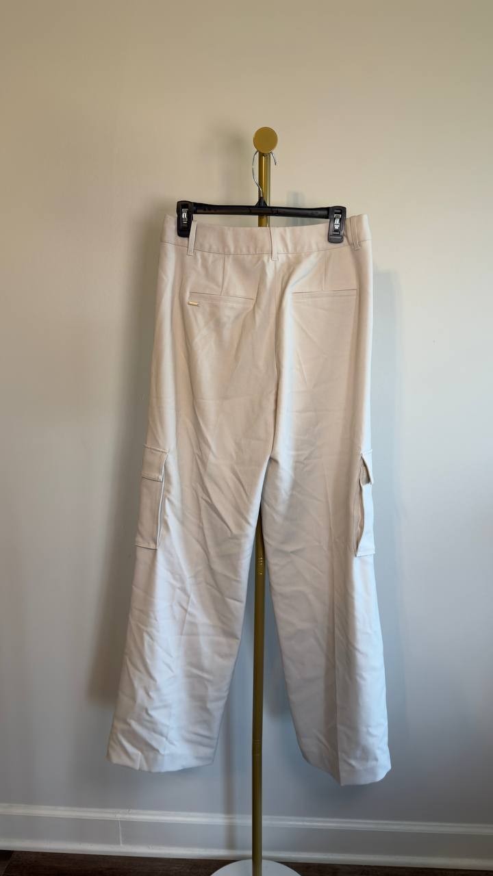 Guess Eco Matea Perfect Cargo Pants Ivory M NWOT $148