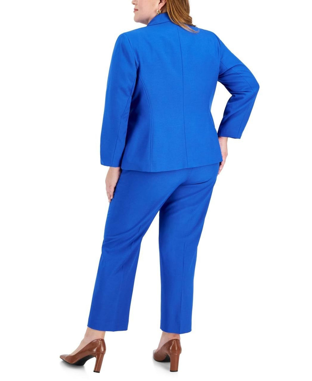 Le Suit Plus Notched‑Lapel Blazer & Pants Set –Blue– Size 20W – NWT – $265