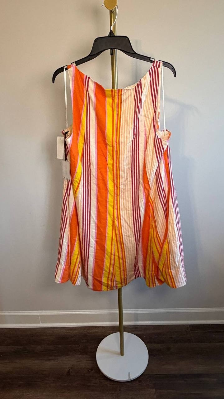 1.STATE Scoop Neck Mini Dress Peach Cream XL NWT $109