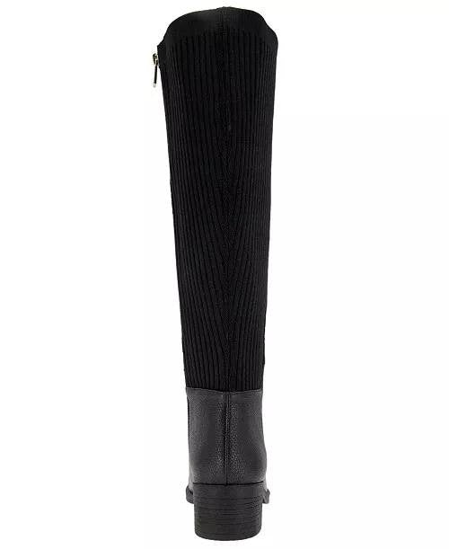 Kenneth Cole Black Leather High Boots 8M NIB MSRP $220