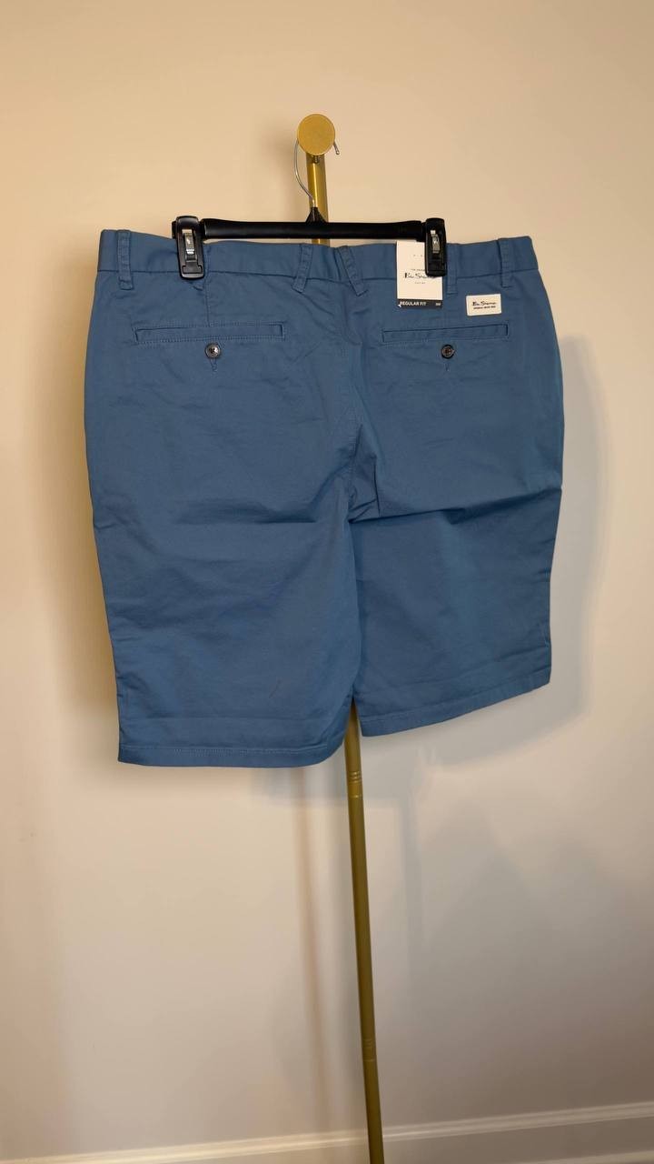 Ben Sherman Signature Chino Shorts Airforce Blue 38 NWT $99