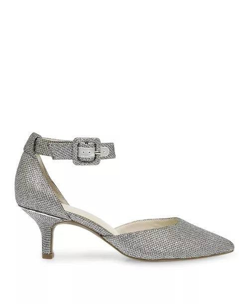 Anne Klein Pointed Toe Pumps Silver 5 M New $85.00