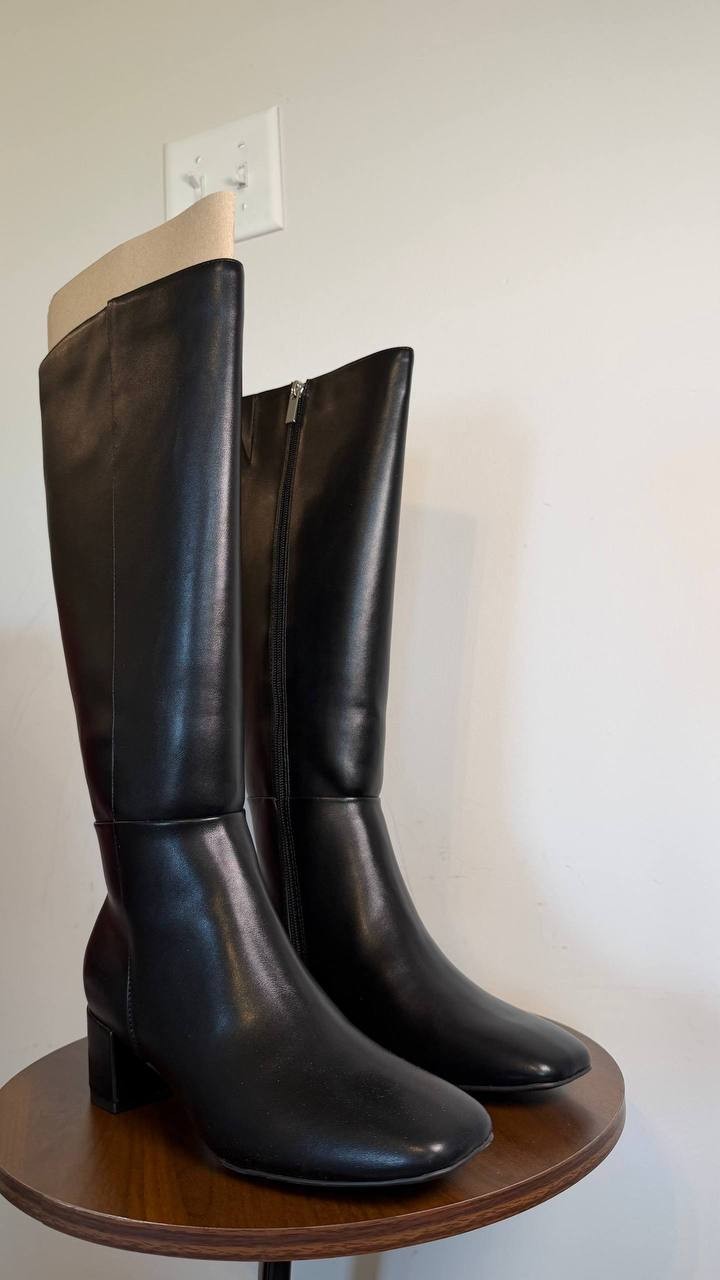 Bandolino Addyson Women’s Knee High Boots Black 7.5M Man‑Made $139 NWB