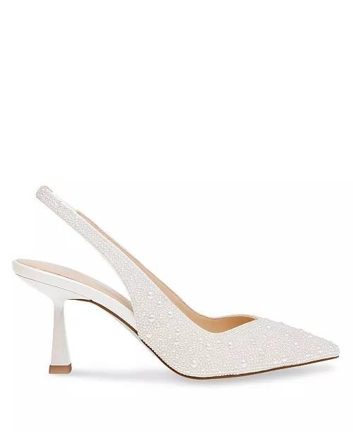 Betsey  Johnson  Slingback  Pumps  Ivory  9W  New  $119