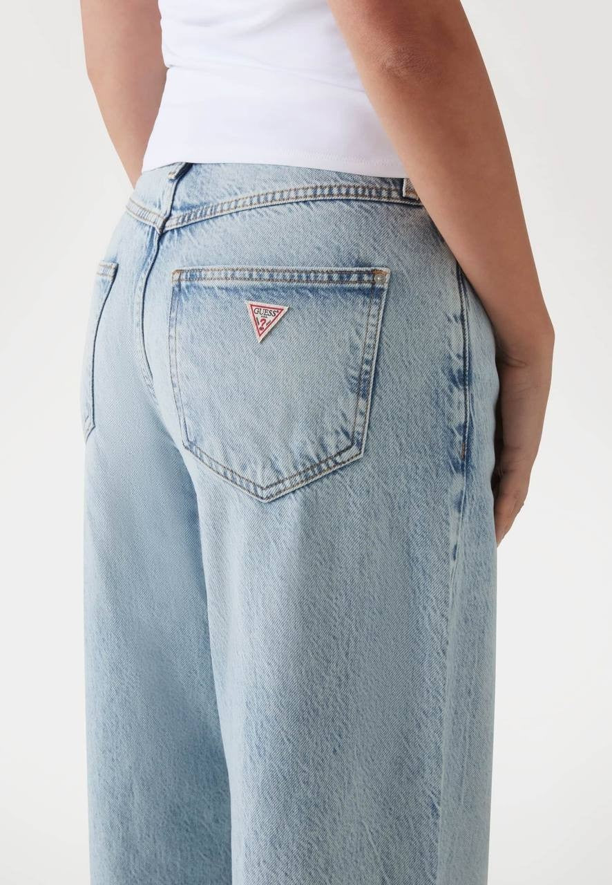 Guess Eco Bellflower Wide‑Leg Flared Jeans Blue 26x32 NWT $118