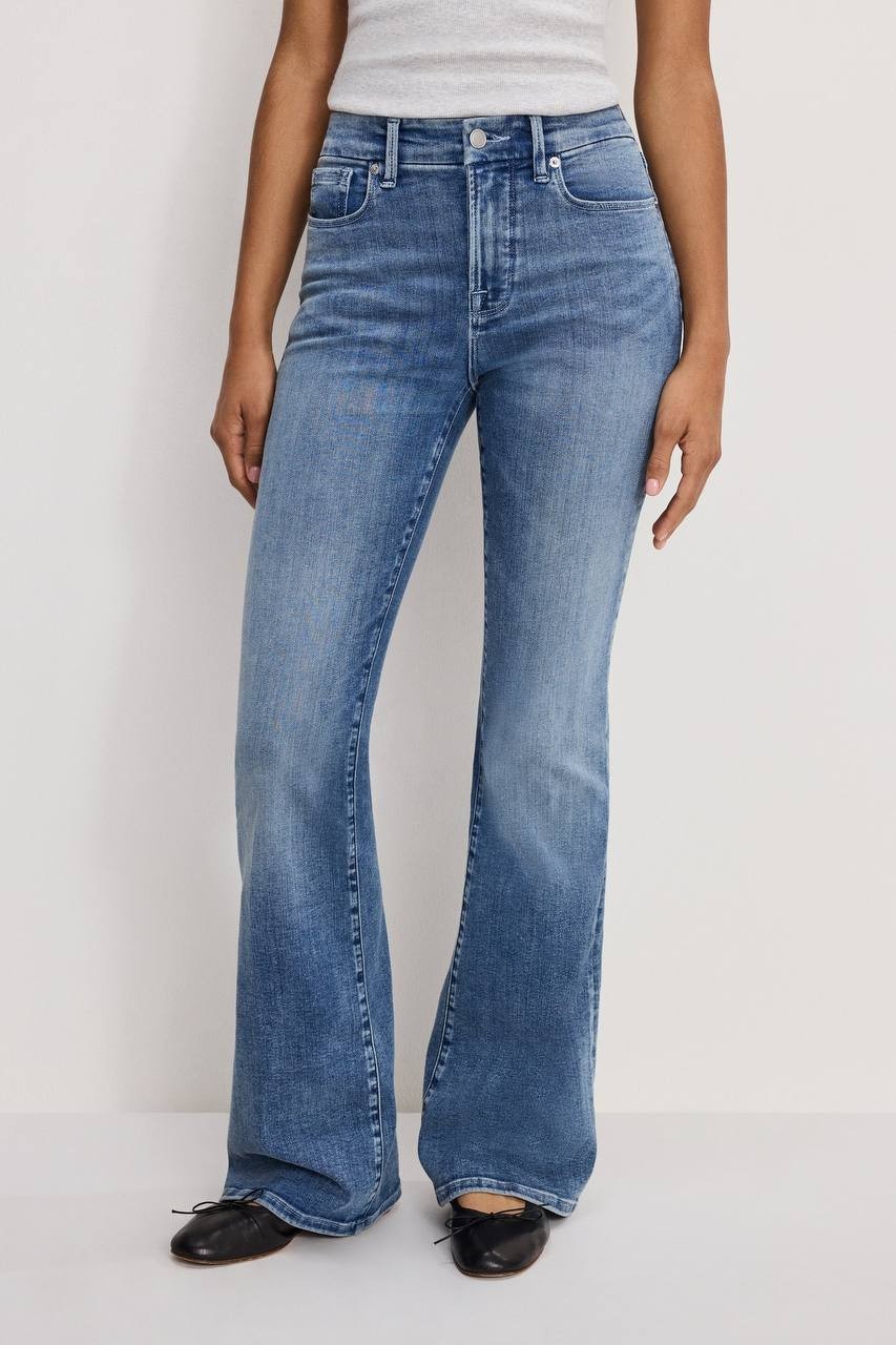 Good American Good Legs Flare Jeans Indigo Size 4 NWT $128