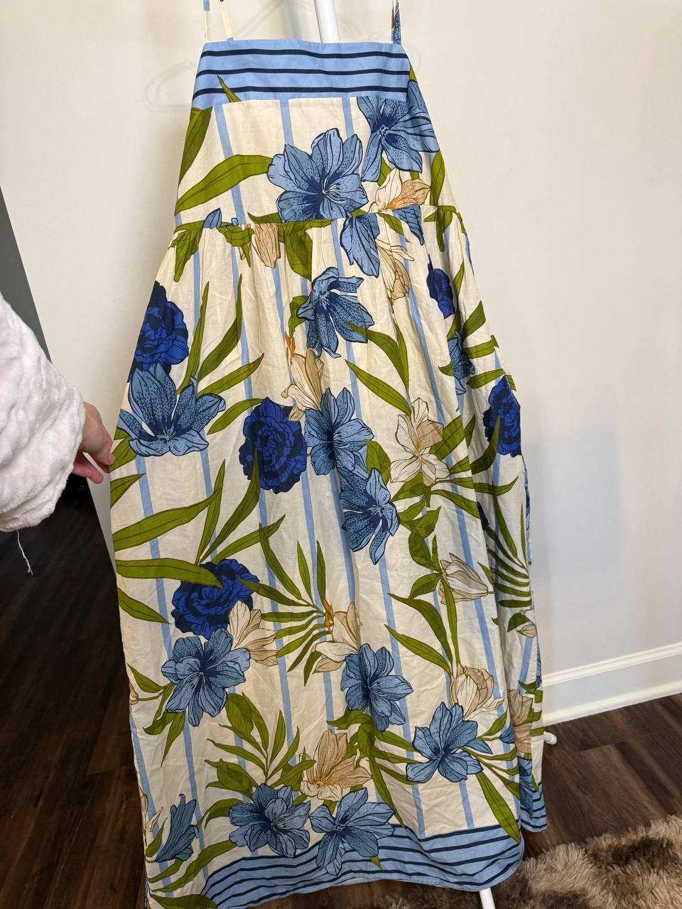 CeCe Square‑Neck Spaghetti‑Strap Maxi Dress – Size L – NWT – $119