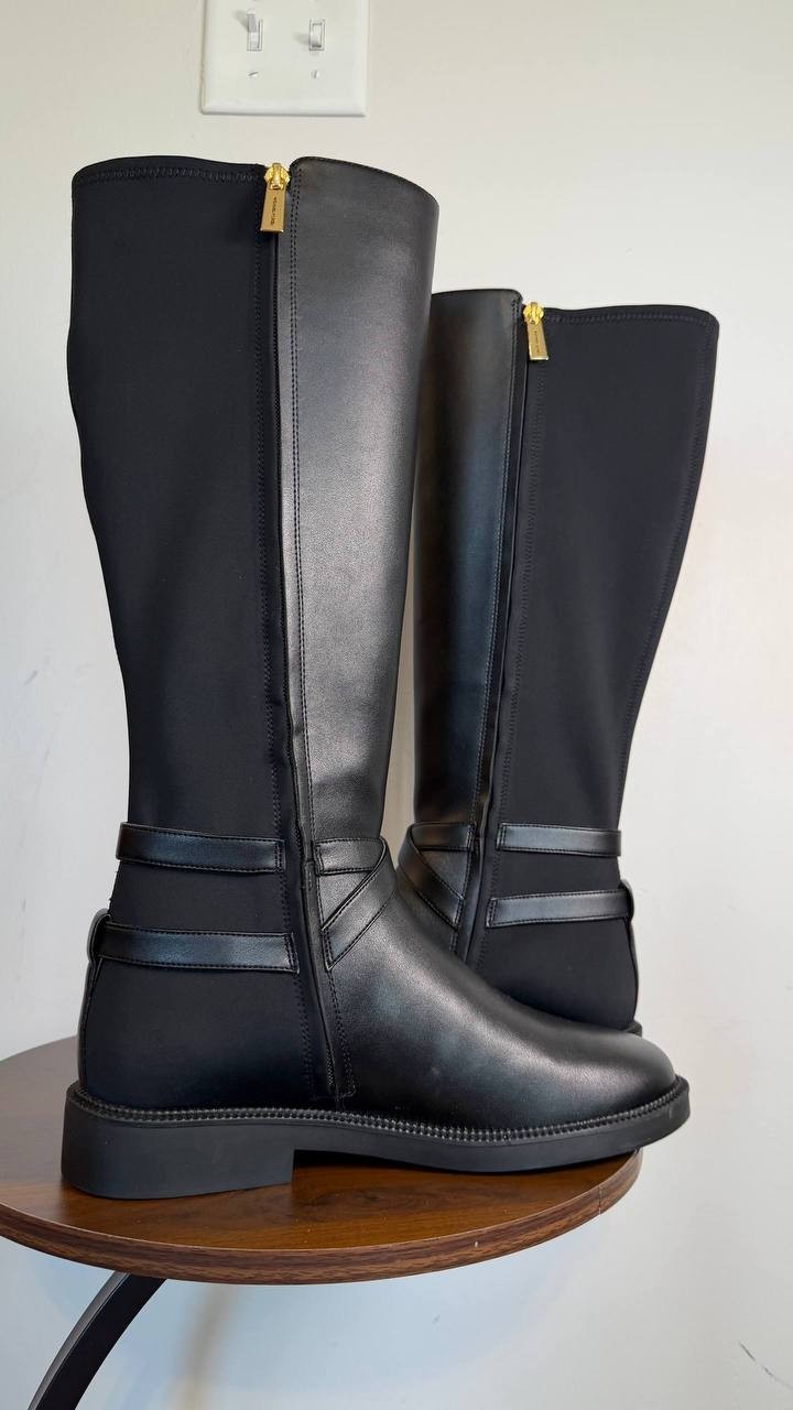 Michael Kors SG224F Women’s Knee‑High Boots Black 9.5M Manmade $195 NWOB