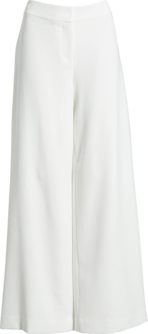 Tahari ASL Wide‑Leg Pants White 18W NWT $109