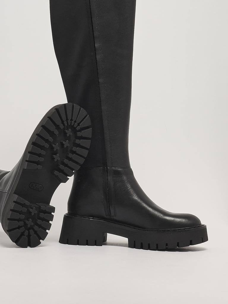 Michael Michael Kors Black Leather Tall Boots 6.5M New Box MSRP 358