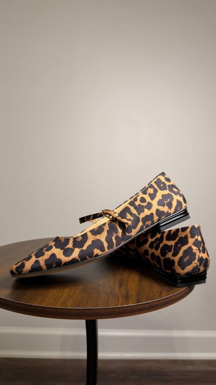 Franco  Sarto  Mary  Jane  Flats  Leopard  8M  New  $125