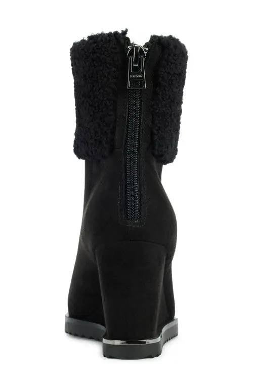 DKNY Black Synthetic Wedge Booties 8M New in Box MSRP $99
