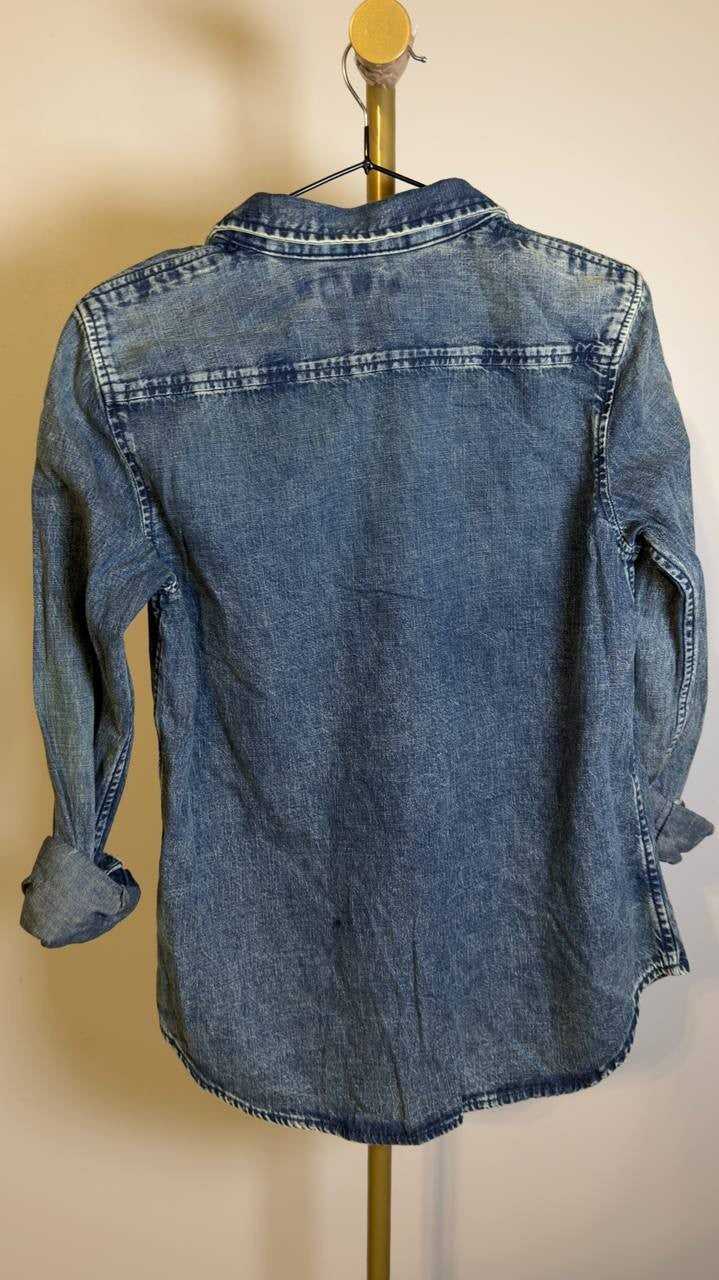 Lauren Ralph Lauren Classic Fit Denim Shirt Mid Wash S NWT $125