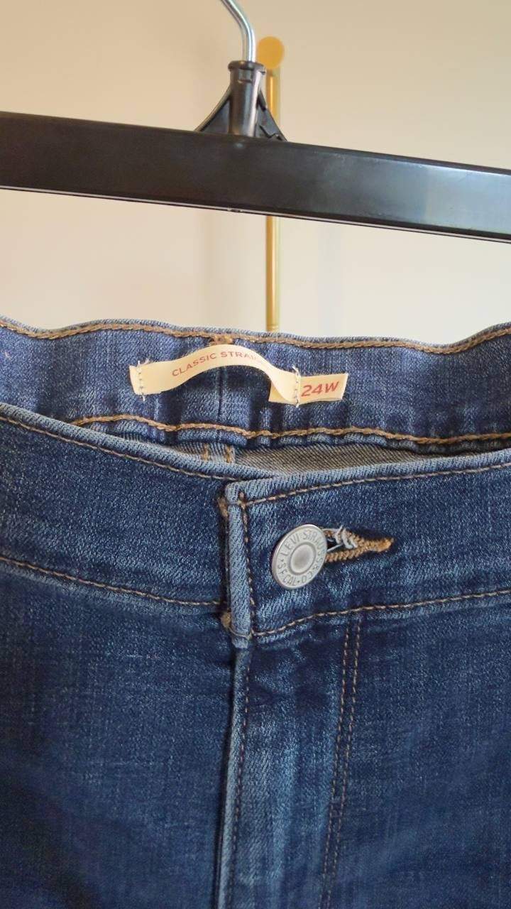 Levi’s 721 High Rise Skinny Jeans Plus Size 24W Indigo NWT $69.50
