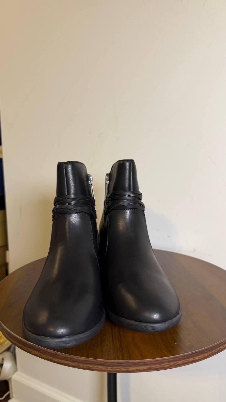 Style&Co Black Polyurethane Booties 8.5M New in Box MSRP $79.90