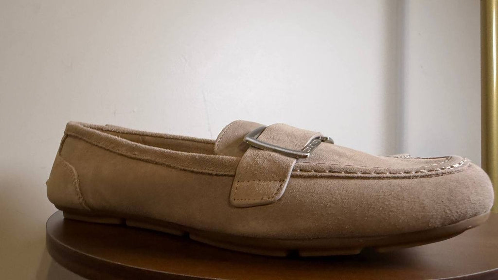 Calvin Klein Slip-On Loafers Taupe Suede Size 9.5M New in Box $99