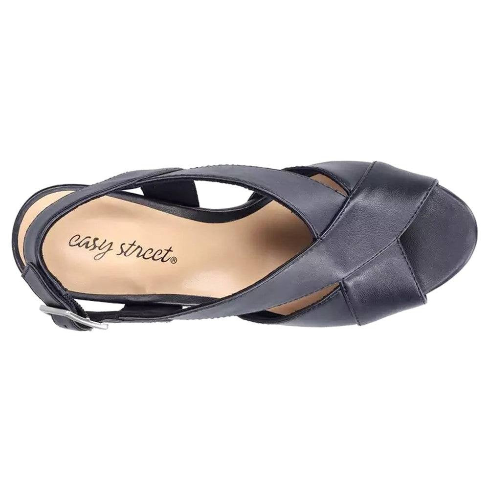 Easy Street Christy Slingback Sandals – Navy – Size 10M – Fabric – New in Box