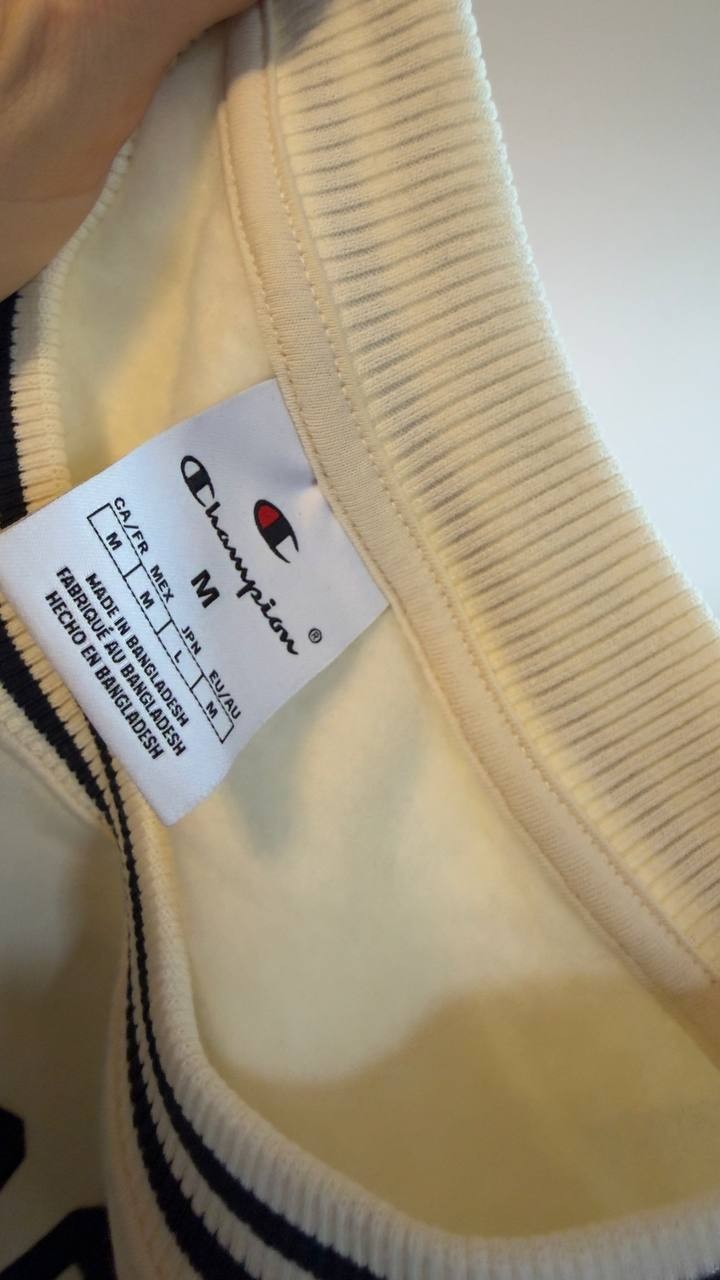 Champion Short‑Sleeve Fleece Pullover Sweatshirt M Natural NWT $55