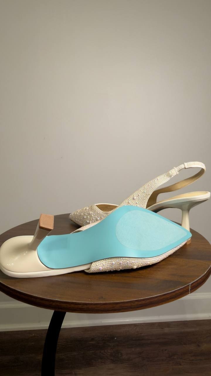 Betsey  Johnson  Slingback  Pumps  Ivory  9W  New  $119