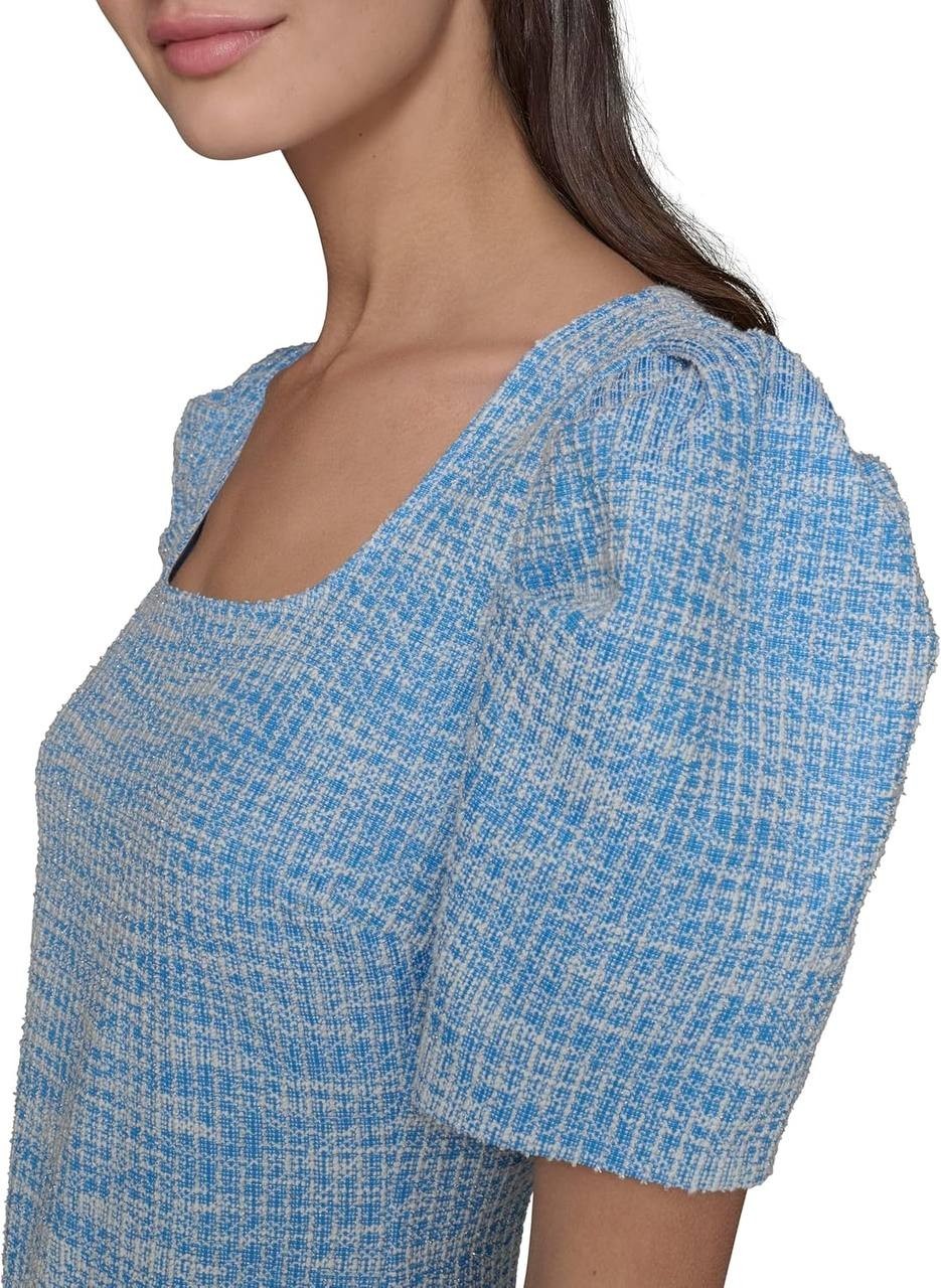 Karl Lagerfeld Paris Women’s Tweed Dress Blue Size 18 NWT $149