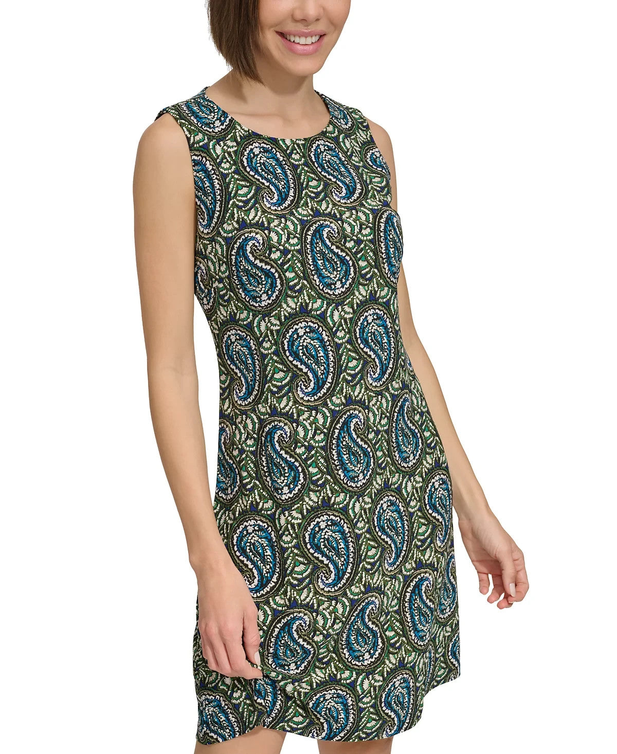 Tommy Hilfiger Paisley Sleeveless Shift Dress – Multicolor, Size 8