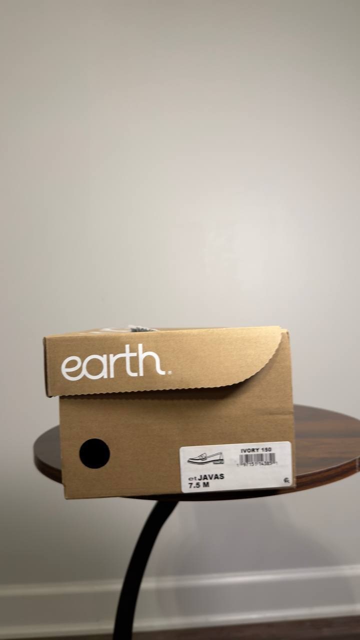 Earth  Javas  Slip‑On  Penny  Loafers  Ivory  7.5M  New  $115