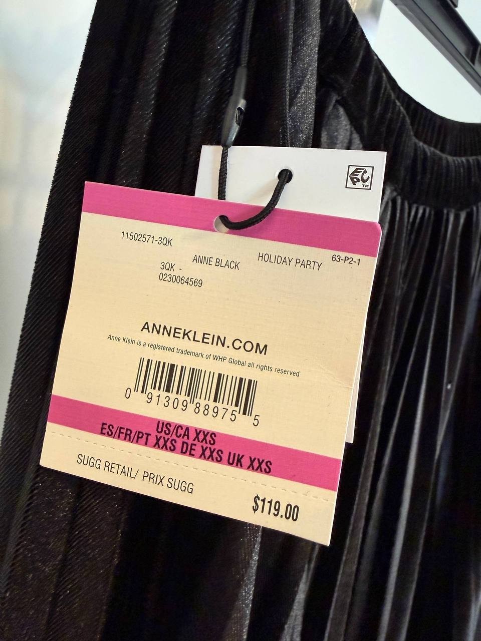 Anne Klein Pull‑On Pleated Velour Skirt – Size XXS – NWT – $119
