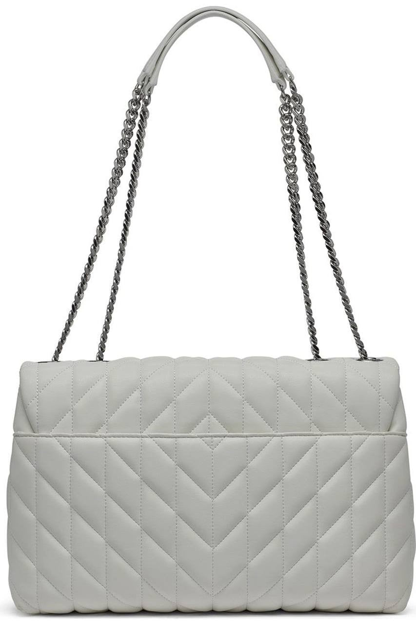 Karl Lagerfeld Paris Lafayette Lamb Leather Shoulder Bag White NWT
