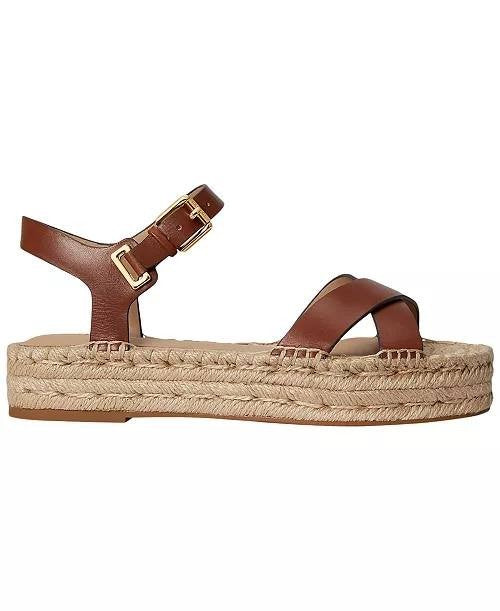 Lauren  Ralph  Lauren   Espadrilles  Sandals  Lauren  Tan  7.5  B  Pre‑owned 