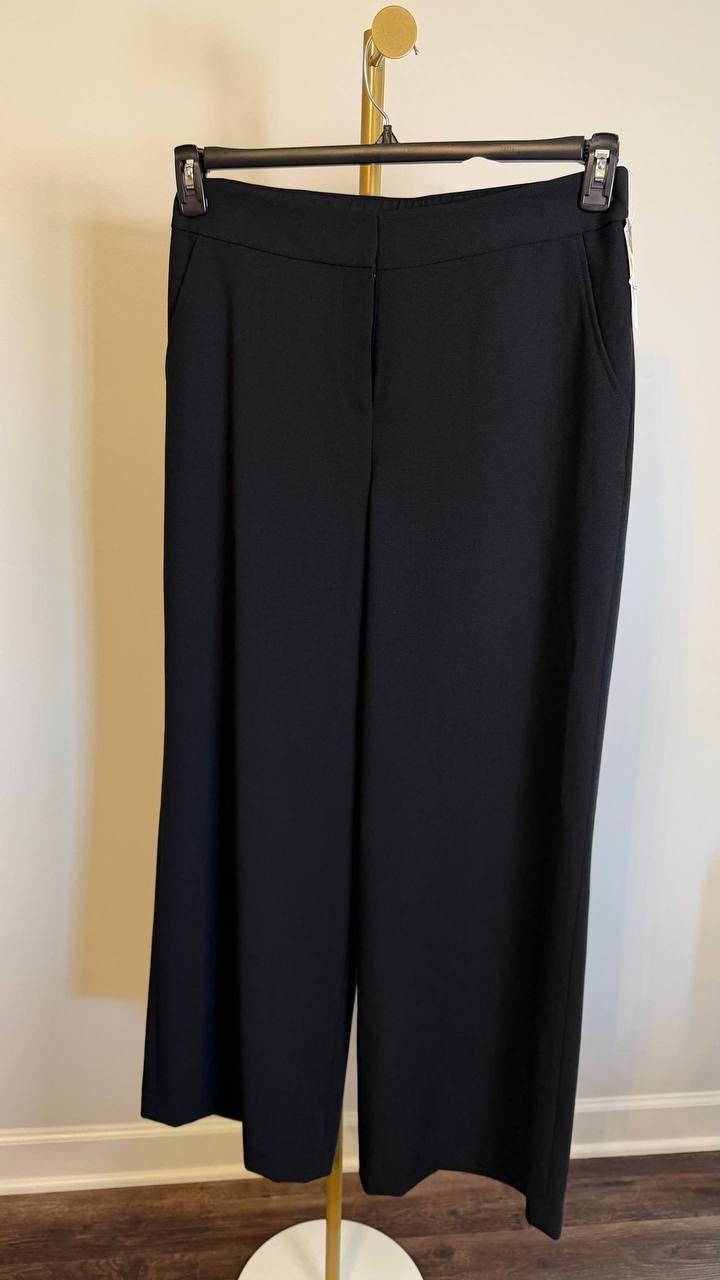 Tahari ASL Women’s Plus Wide-Leg Pants Black 10 $109 NWT