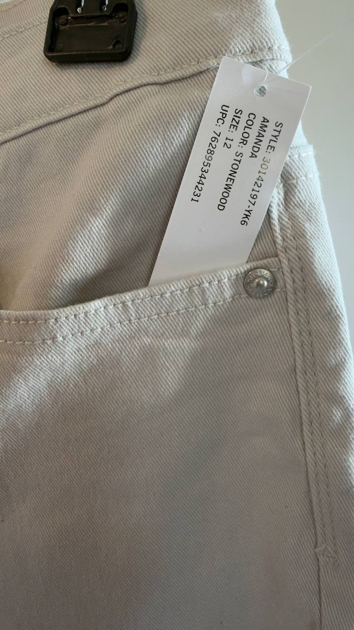 Gloria Vanderbilt Amanda Straight Jeans Stonewood 12 NWT $52
