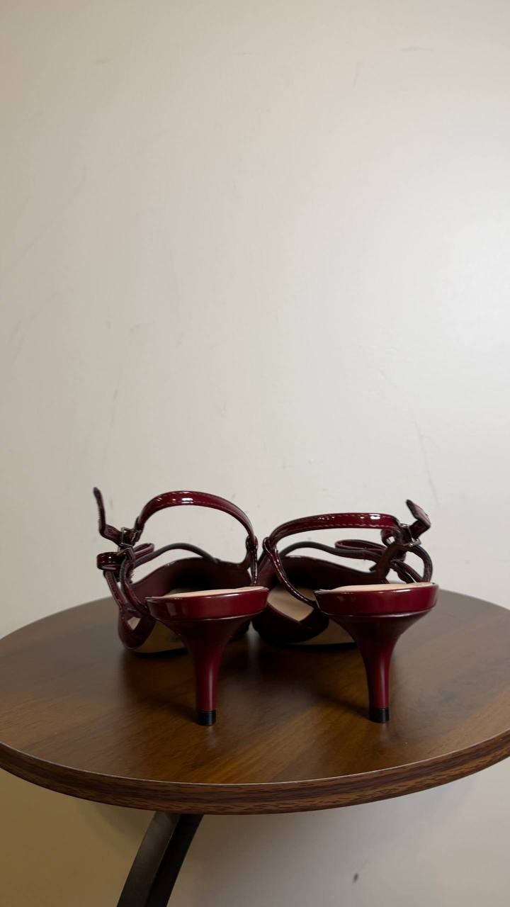 Arezzo Tessa Mid Stiletto Pumps Wine Berry 8B Synthetic MSRP $109 NWB