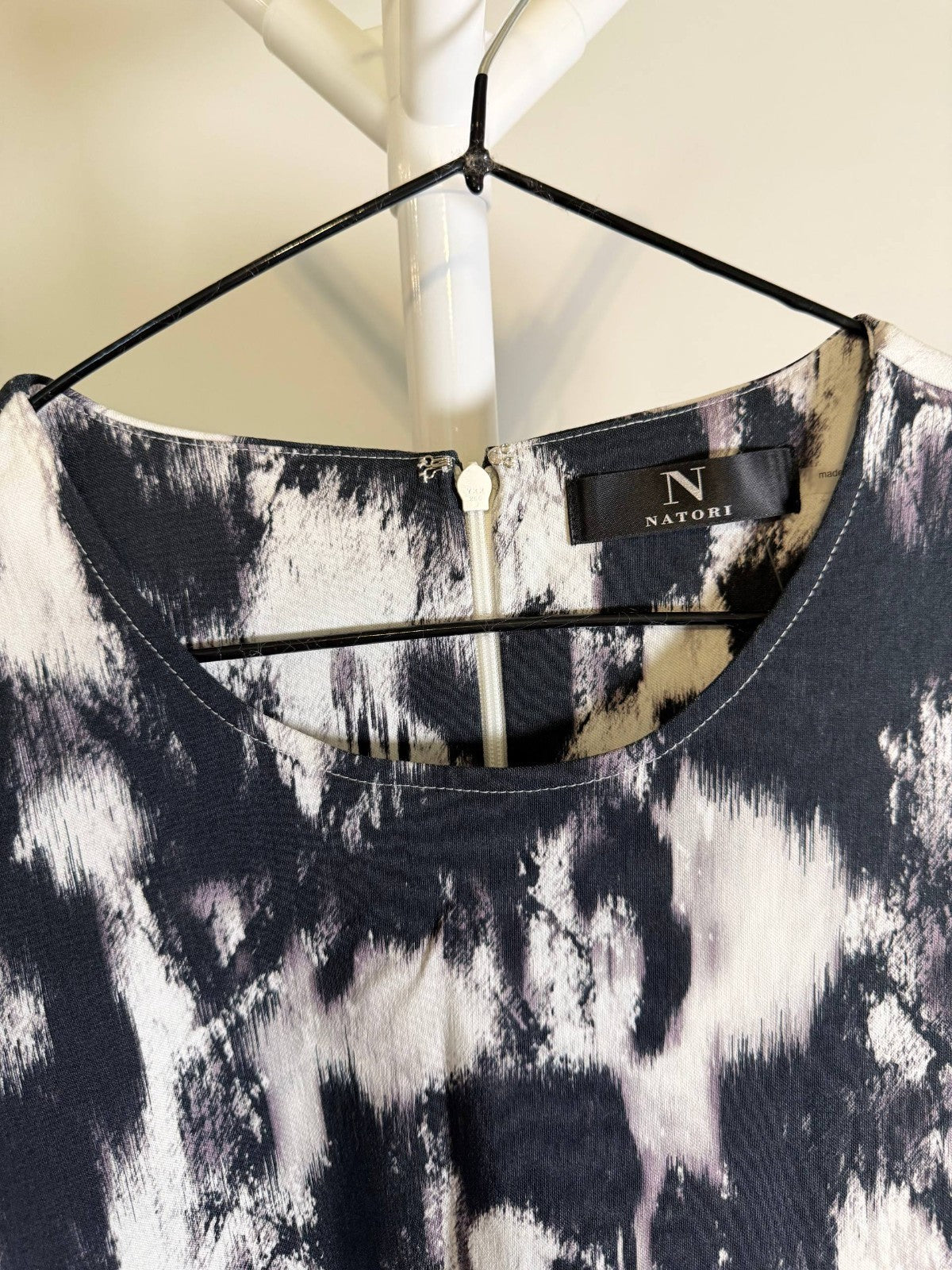 N Natori Abstract Shift Dress Black NWT Size XL MSRP $150