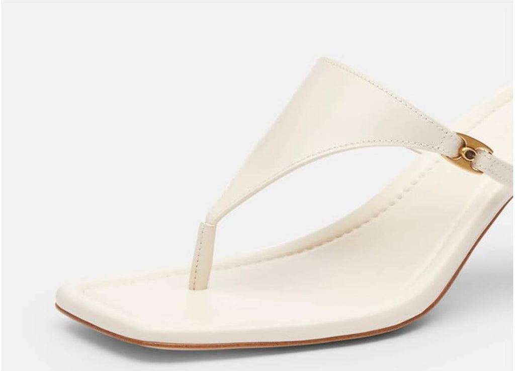 Coach  Heritage   Sandals  Chalk  Leather  8 B  New  in  Box  $175