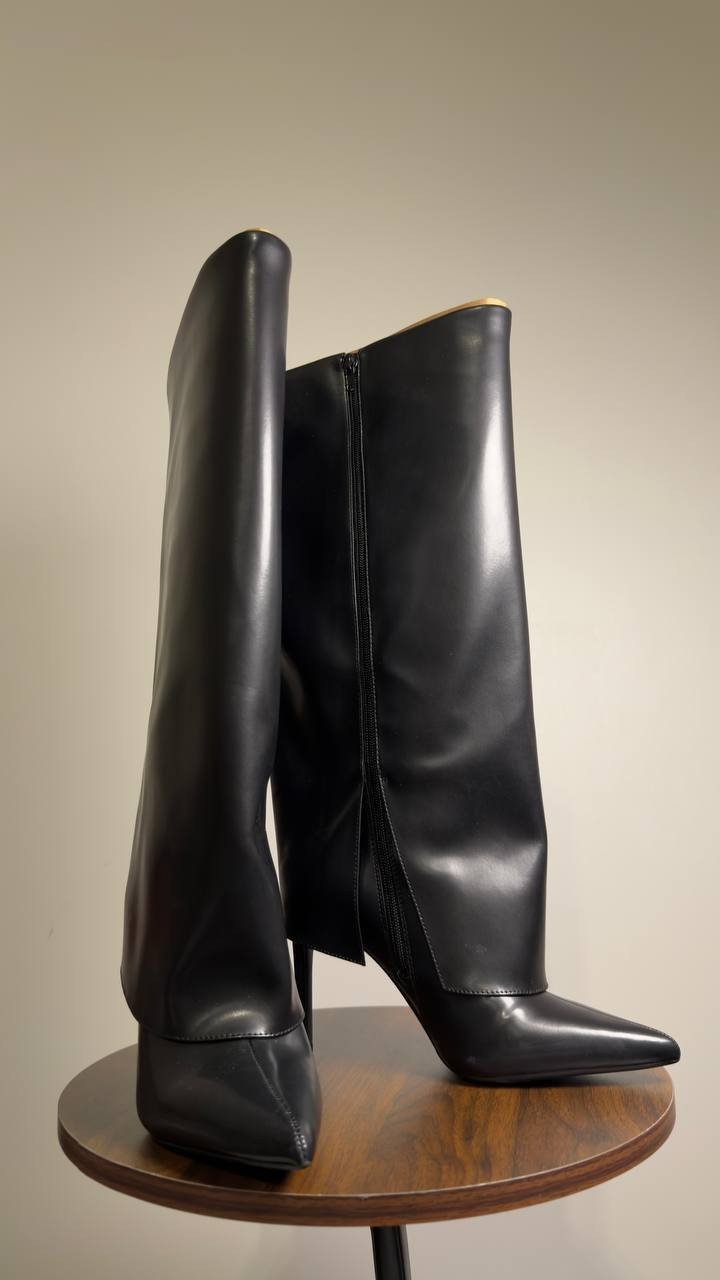 I.N.C.  Cuffed  Dress  Boots  Black  Man‑Made  7.5M  New  $129.90