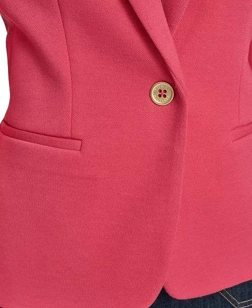 Tommy Hilfiger One-Button Blazer Rethink Pink 12 NWT $149