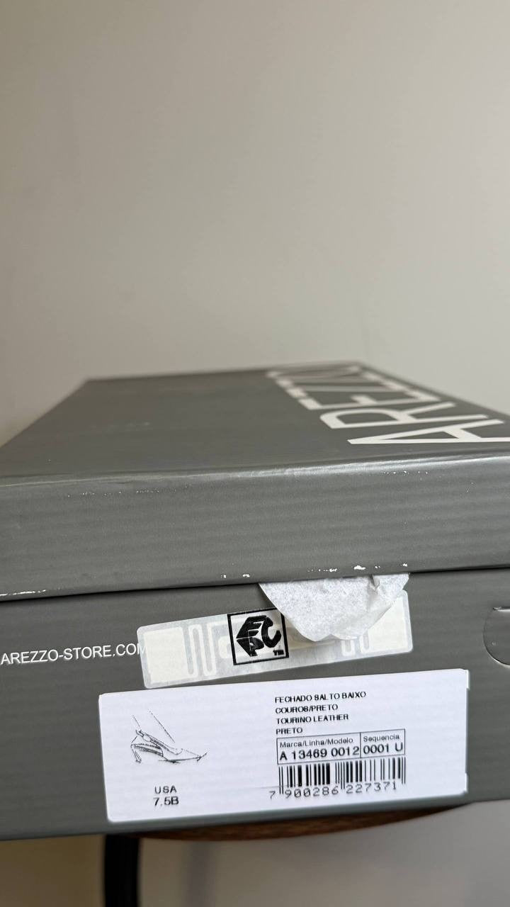 Arezzo Pumps Black Leather Size 7.5B New in Box $109