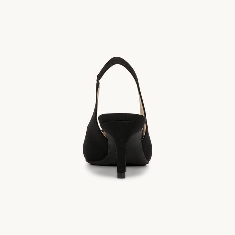 LifeStride Black Microfiber Slingback Pumps 9M New in Box MSRP $79.99